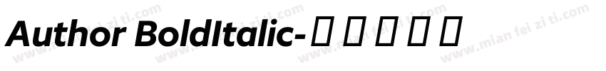 Author BoldItalic字体转换
